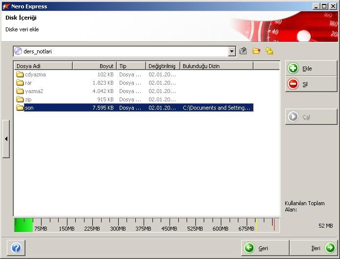 Windows ile Cd Yazmak