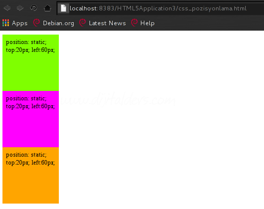 CSS position Kuralı